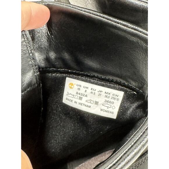 Timberland Womens‎ Glancy 6” Ankle Boots Sz 10 Black Suede High Block Heel Laces - Picture 7 of 12